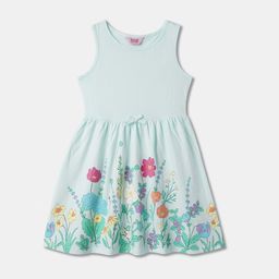 R&B Girls Floral Printed Cotton A-Line Dress-picture-48