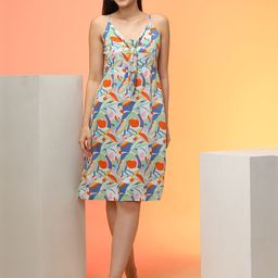 Globus Women Tropical Print A-Line Dress-image-65