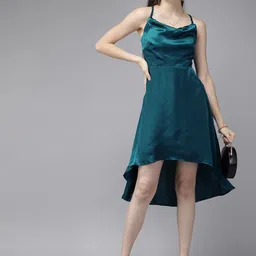 MISH Satin Cowl Neck A-Line Dress-picture-45