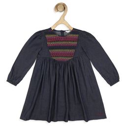 Peter England Grey A-Line Dress-image-69