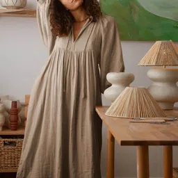StyleCast Puff Sleeves A-Line Dress-image-93