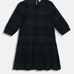 Tommy Hilfiger Girls Checked Puff Sleeve A-Line Dress-image-70