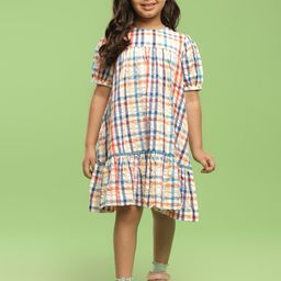 Somersault Girls Checked A-Line Dress-image-60
