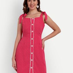 D 'VESH Conversational Printed Georgette A-Line Dress-picture-7