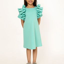 A Little Fable Flutter Sleeve A-Line Dress-image-85