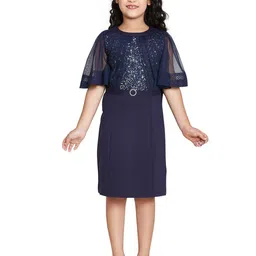 Peppermint Girls Sequin Embellished Flared Sleeve Sheath Dress-image-51