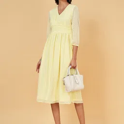 Honey by Pantaloons V-Neck A-Line Dress-image-45