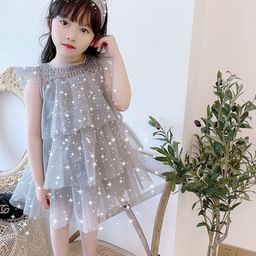 YK Girls Cotton Embellished A-Line Dress-image-34