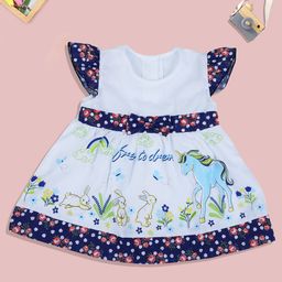 Baby Moo Floral Printed A-Line Dress-image-29