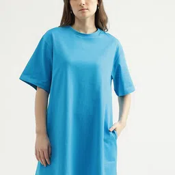 United Colors of Benetton Round Neck Cotton T-Shirt Dress-picture-38