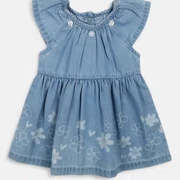 Chicco Girls Floral Printed Fit & Flare Pure Cotton Cap Sleeves Dress-picture-16