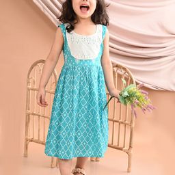 Sangria Girls Printed Cotton A-Line Dress-image-52