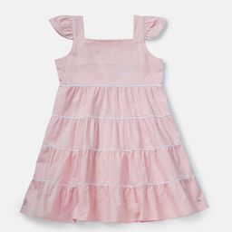 Gini and Jony Girls Peach-Coloured A-Line Dress-picture-20