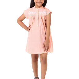 Miyo Girls Orange A-Line Dress-image-78