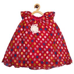 Creative Kids Maroon Layered A-Line Dress-39