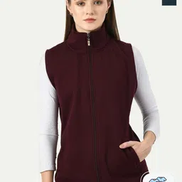 BAESD Pack Of 2 Lightweight Stand Collar Pure Fleece Open Front Jacket-9