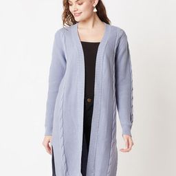 Miramor Self Design Open Front Longline Shrug-4