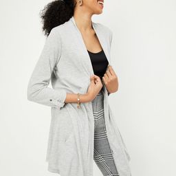 max Longline Acrylic Open Front Shrug-36