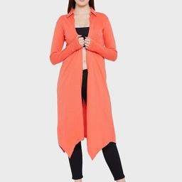 Hypernation Women Pure Cotton Longline Shrug-83