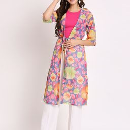 CHARMGAL Printed Longline Shrug-56