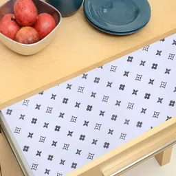 Kuber Industries White Printed EVA BPA free Shelf Liner-41