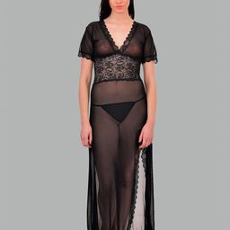 N-Gal V-Neck Maxi Nightdress With G-String-image-18