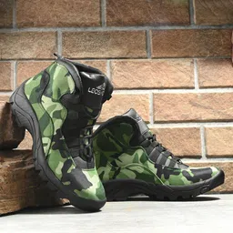 Leo's Fitness Shoes Men Printed Mid-Top Trekking Shoes-picture-24