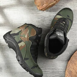 Leo's Fitness Shoes Men Printed Mid-Top Trekking Shoes-picture-51