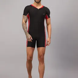 VECTOR X Men Colourblocked V-Neck Swim Legsuit-picture-15
