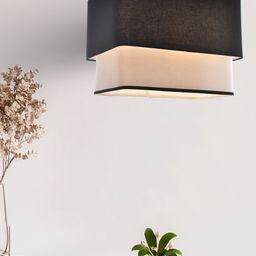 Decazone Black & White Chandelier Drop Pendant with Dual Drum Hanging Ceiling Lamp-20