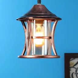 Whiteray Brown & Transparent Contemporary Abstract Shaped Ceiling Lamp-image-30