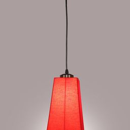 Devansh Red Cotton Pyramid Contemporary Hanging Lamp-92