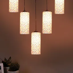Devansh White 5 Pieces Quintuple Hanging Lamps-image-70