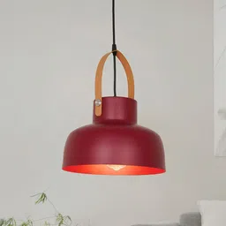 Fos Lighting Maroon Bell Shaped Ceiling Lamps-image-3