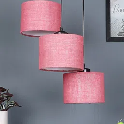 Devansh Pink Contemporary Cluster Hanging Ceiling Lamp-51