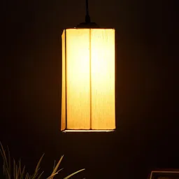 Devansh Off White Square Contemporary Hanging Lamp-picture-55