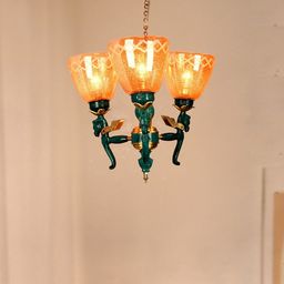 Fos Lighting Green & Brown Printed  Green Ceiling Lamp-image-18