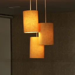 Craftter Brown & White 3 Pieces Acrylic Contemporary Ceiling Lamps-12