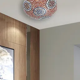 Devansh Red Glass Mosaic Ceiling Lamp-87