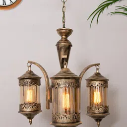 Homesake Gold-Toned Antique Bronze Vintage Chandelier Ceiling Lamp-image-93