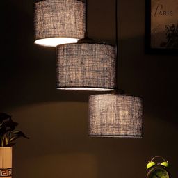 Devansh Blue Cotton Ceiling Lamp-52