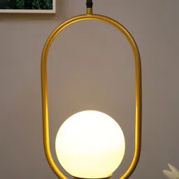 Homesake Gold-Toned Frosted Glass Mid Century Modern Ceiling Lamp-image-64