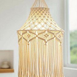 Kaahira Macrame Boho Pendant Light Ceiling Lamp-21