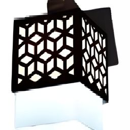 Whiteray Brown & White Wooden Textured Square Shape Quirky Ceiling Lamp-20