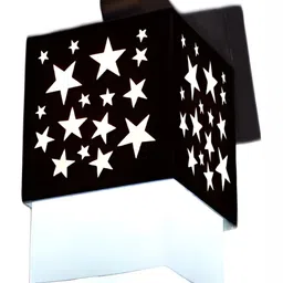 Whiteray Brown & White Square Textured Contemporary Ceiling Lamp-43