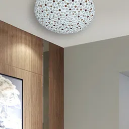 Devansh Multicolored Glass Mosaic Ceiling Lamp-10