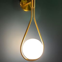 Whiteray Gold-Toned Abstract Shaped Contemporary Ceiling Lamp-0