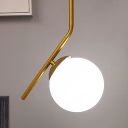 Homesake White Tilt L Frosted Glass Mid Century Ceiling Lamp-image-69