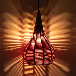 ExclusiveLane Red Solid Metal Hanging Pendant Ceiling Lamps-image-67