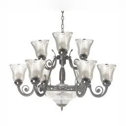 Whiteray Gold-Toned & White Aluminium Traditional Abstract Shaped Ceiling Lamp-33